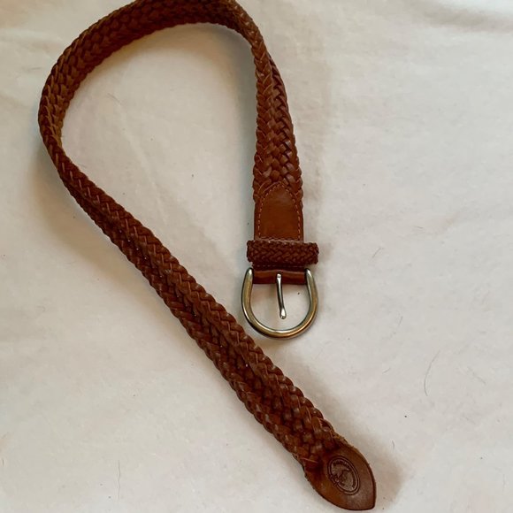Sold🎈Ralph Lauren Saddlers Braided Leather Belt Size 28 British Tan Equestrian - Picture 4 of 6